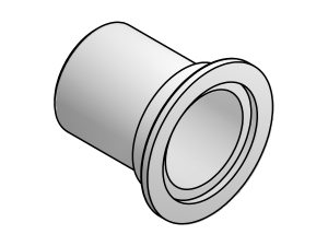 ISO-KF Flange to PVC Hose Adapters