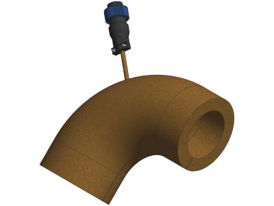 120 VAC Polyimide 90 Degree Elbow Heater Jackets