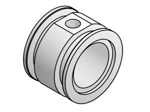 Aluminum ISO-KF to NPT-F Pipe Adapter Tees