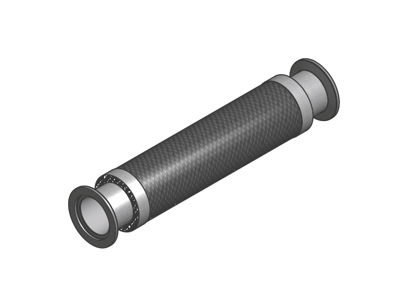 ISO-KF Braided Metal Vacuum Hose