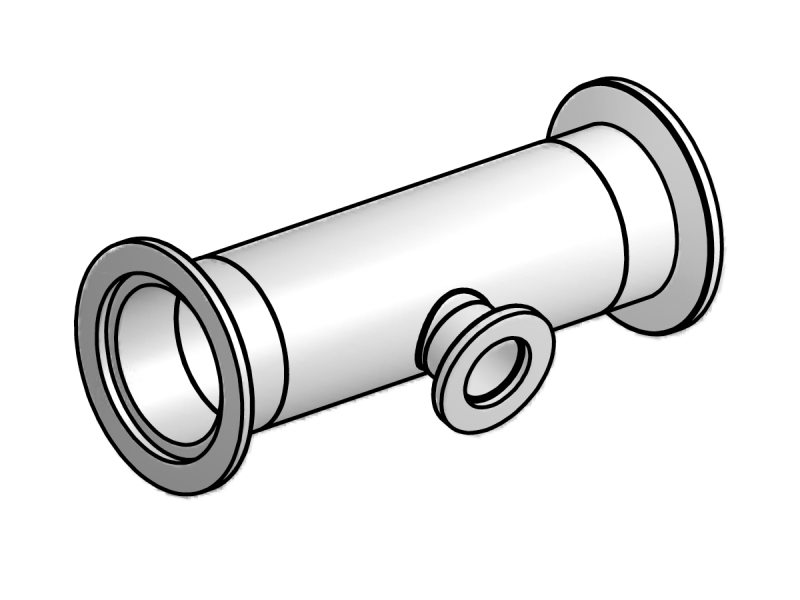 ISO-KF Flange Reducing Tee Fittings