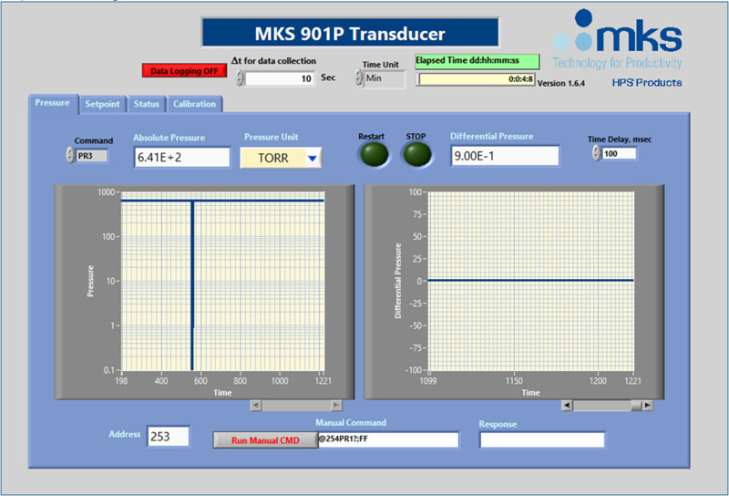 MKS 900 Series application window