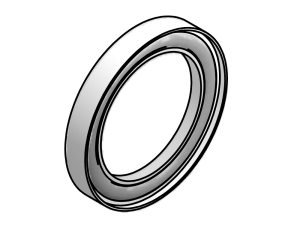 ISO-KF Stainless Steel Overpressure Centering Ring with Viton O-Ring